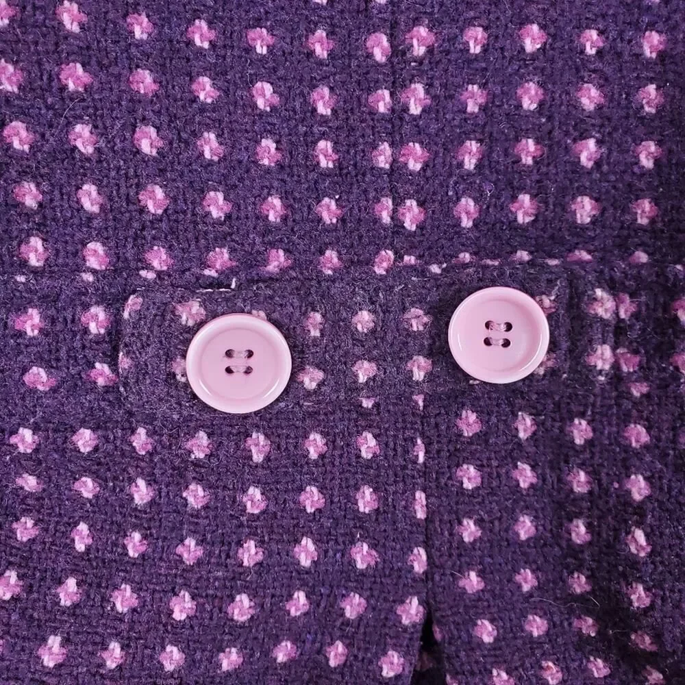 Young Hearts Floral Button Peacoat Purple 12 mths